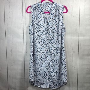 CAbi Camilla Sleeveless Button Front V Neck Shirt Dress